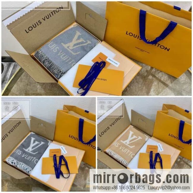 LV Louis Vuitton Pure Cashmere Reykjavik Gradient Scarf M70868 M70869 M73675