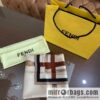 FENDI 100% Sand Washed Silk Karligraphy Scarf