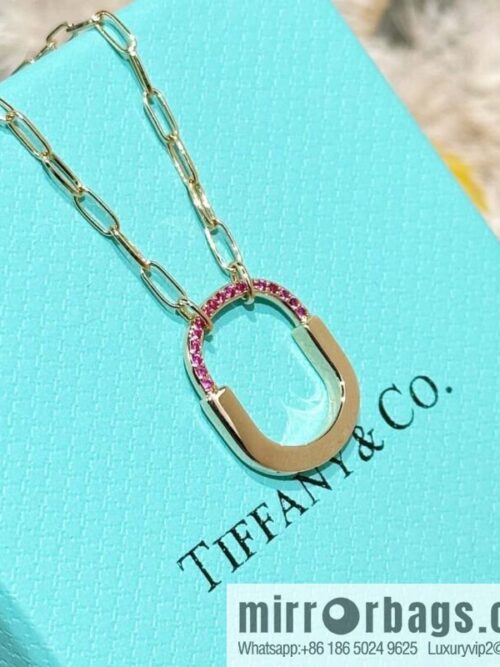 IMG_1632-800x800la4hmd3h4nw129039_20250702210509.jpg ☀️Tiffany Lock Pink Half Diamond Lock Head Necklace ☀️
