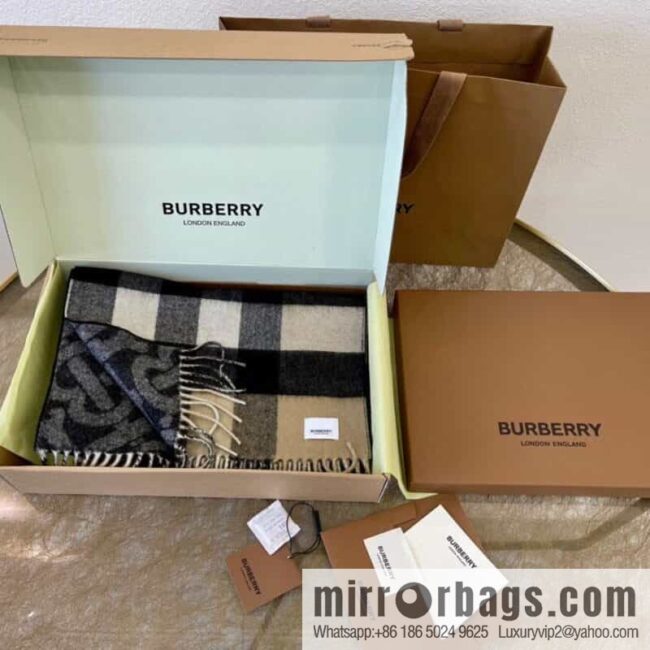 Burberry Jacquard Worsted Cashmere Scarf