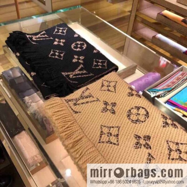 LV Louis Vuitton wool organza blended scarf M75884