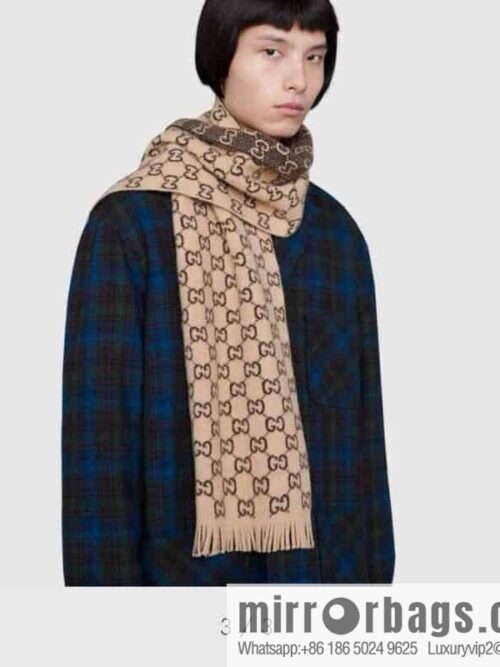 IMG_2146-800x800v24pxfxinrl113280_20250702113715.jpg GUCCI Gucci double G letter interwoven pattern wool towel 600947