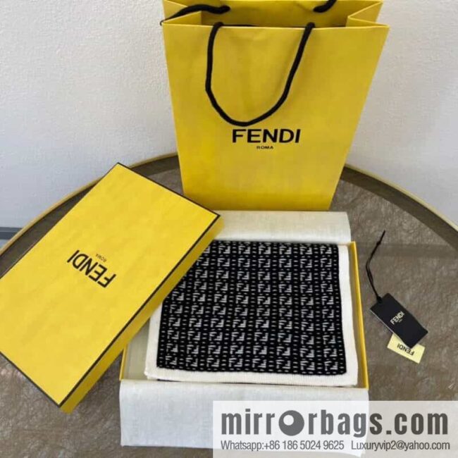 FENDI Fendi FF miniature pattern new knitted wool scarf