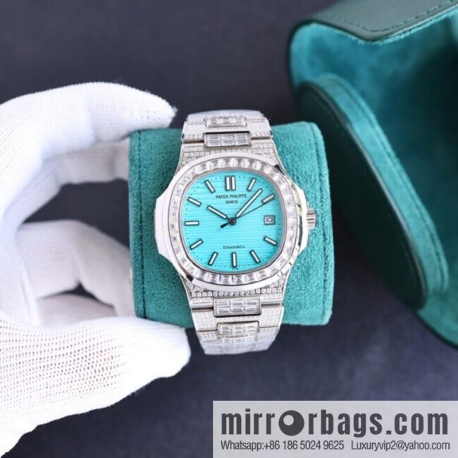 PP Patek. Philippe Nautilus Gypsy Edition Customized Original 324 Movement Watch