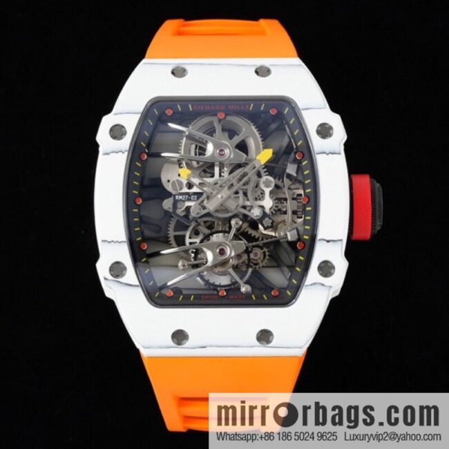 The new RM 27-02 is a RICHARD MILLE sports tourbillon watch designed for tennis players