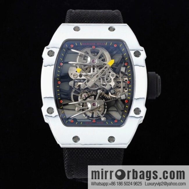 The new RM 27-02 is a RICHARD MILLE sports tourbillon watch designed for tennis players