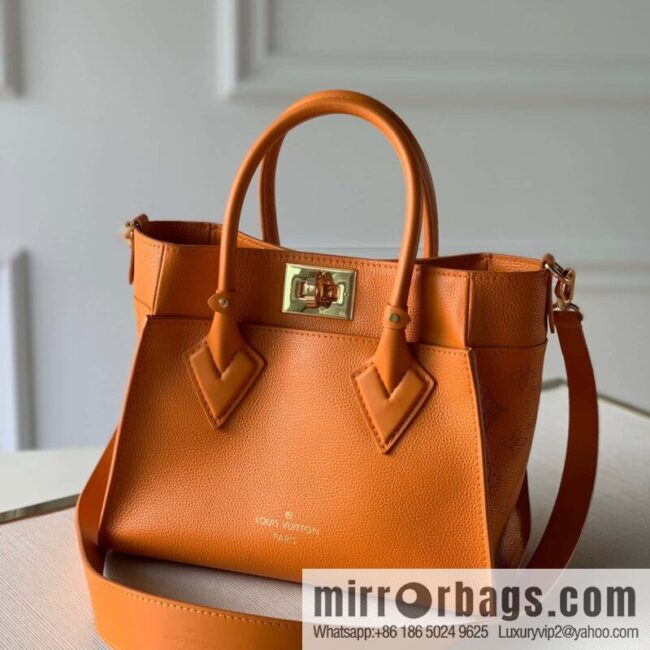 Top original order M57728 orange ON MY SIDE small handbag