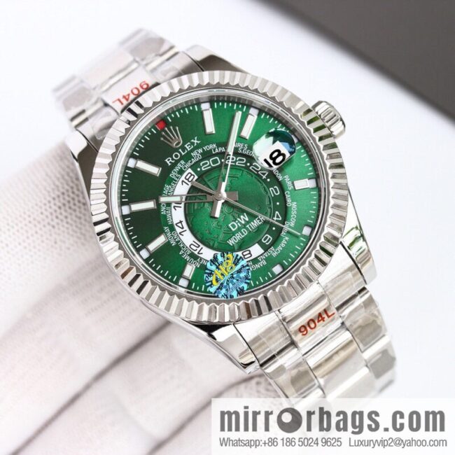 H8 new Yin Yang Rolex Sky-Dweller Skywalker longitudinal bezel with Rolex Ring Command triangular pit pattern