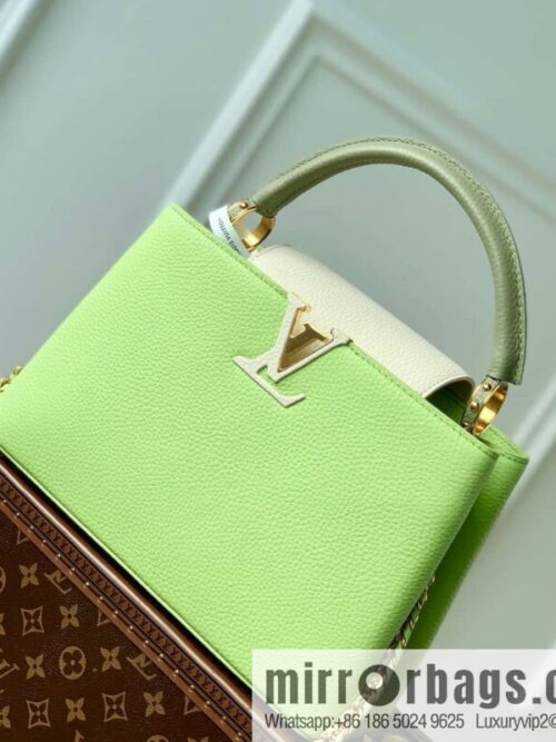 IMG_4017-800x800iqhu0c32s4d56960_20250719001034.jpg M21689 green with white M22055 CAPUCINES medium handbag