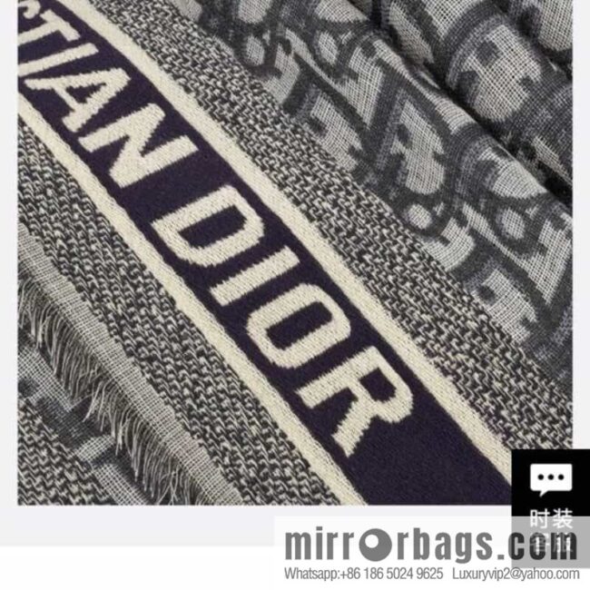 Dior D-Oblique pattern large shawl scarf 12DOB140I142_C540