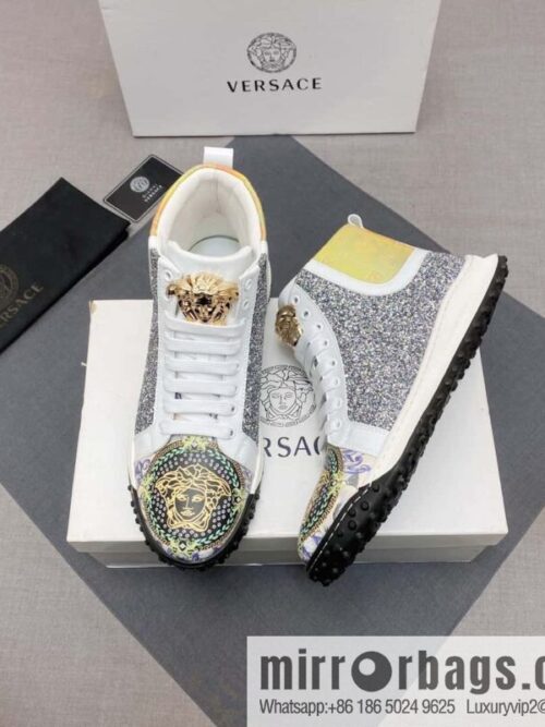 [Versace VERSACE] 2023 Classic low-top lazy model, Vasaki embossing pattern, Lefu model, casual sports shoes