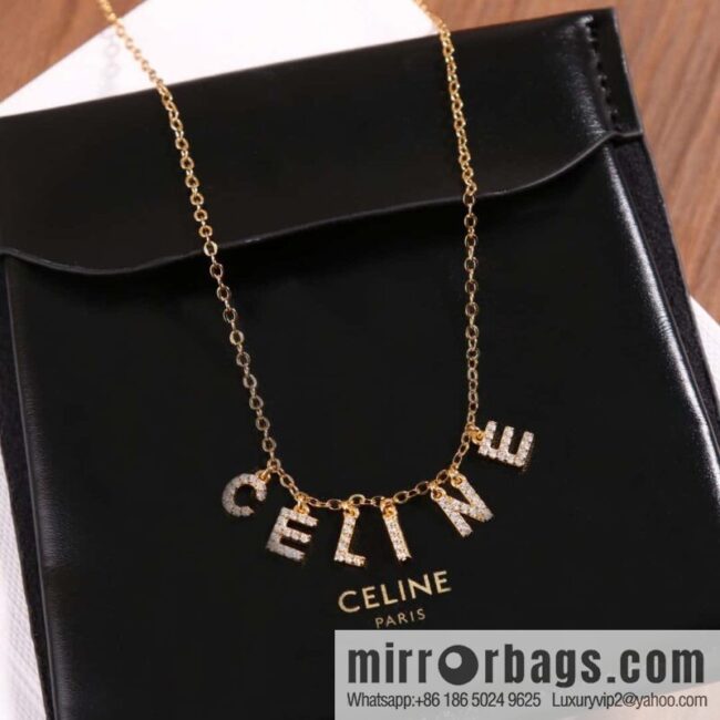 ❗️New ❗️ ☀️ New ☑️ Celine tassel full diamond letter necklace ☀️