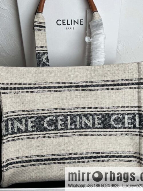 IMG_5854-800x800m1z5ki2impo56436_20250719000526.jpg Exclusive CELINE 23s | New summer fabric cow leather (fabric) tote Cacbs 23s latest collectsion | CABAS THAIS Large CELINE jacquard striped fabric handbag Model: 196762