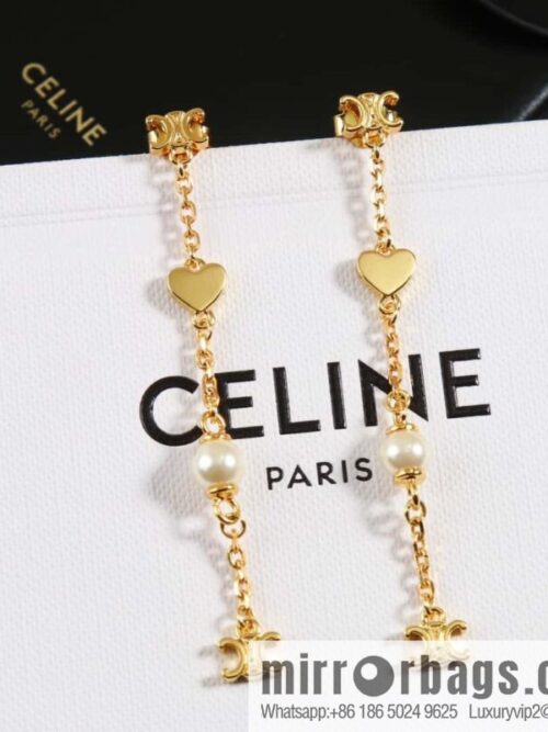IMG_6230-800x800ouy24yhaipr144311_20250705043557.jpg ❗️New ❗️ ☀️ New ☑️ Celine Celine Arc de Triomphe peach heart love pearl stud earrings