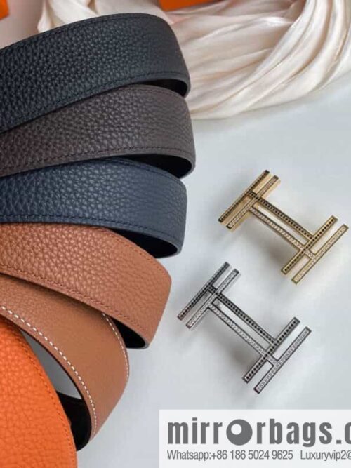 IMG_6384-800x8005n4momhlrjx82230_20250701200155.jpg HERMES-Hermès, Double H Diamond Metal Buckle Men\'s 3.8cm Belt