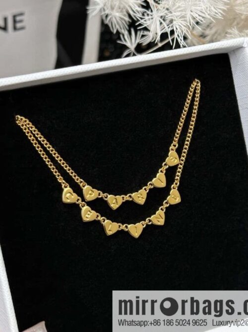 IMG_6652-800x800d2pnqne5so1111827_20250702085229.jpg ❗️New ❗️ ☀️ New ☑️ Celine double peach heart love ❤️ necklace ☀️