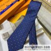 LV Louis Vuitton [L Polka Dot Tie] 100% Top Jacquard Silk Tie M78752