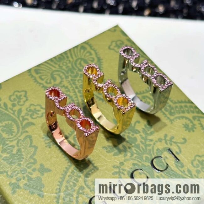 IMG_6995-800x800yvx24mttszz111494_20250702084035.jpg ❗️New ❗️ ☀ original order ☀ new Gucci Gucci full diamond pink diamond letter ring ☀