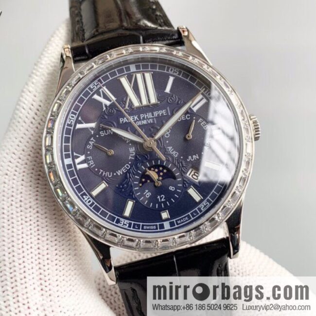 IMG_7044-800x800ngjmvhw1jzx88719_20250701231610.jpg Patek Philippe Complex Series Six-Pin Men\'s Watch Original Imported 9100 Weeks and Months Moon Phase Kinetic Energy Function Movement Mechanical Watch