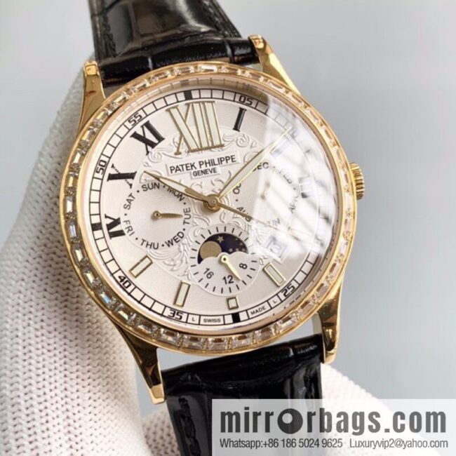 IMG_7047-800x8000ubgmxbmf4p88724_20250701231617.jpg Patek Philippe Complex Series Six-Pin Men\'s Watch Original Imported 9100 Weeks and Months Moon Phase Kinetic Energy Function Movement Mechanical Watch