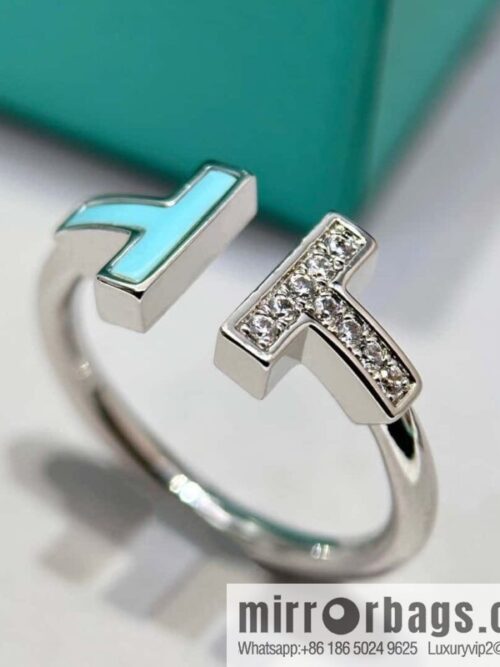 IMG_7256-800x800olksf23h4ug111220_20250702083306.jpg ☀️Tiffany & co Tiffany, Classic T-Series, Turquoise Silver Double T-Ring with Diamonds ☀️
