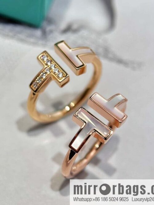 IMG_7277-800x800zryh4bjhpxm111202_20250702083239.jpg ☀️Tiffany & co Tiffany, classic T series, white shell belt diamond rose gold double T ring ☀️
