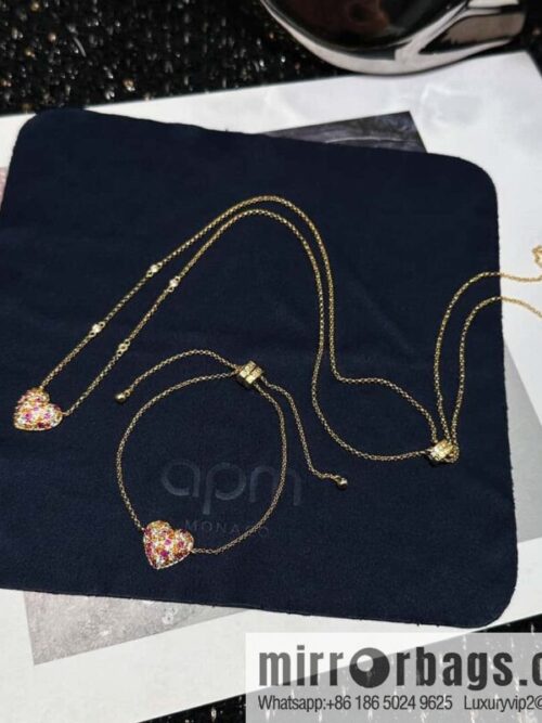 IMG_7495-800x800mpucnpi3ims110955_20250702082604.jpg ❗New ❗ ☀ bracelet necklace ☀ APM Yang Zi same series, fuchsia love ❤️ peach heart adjustable bracelet necklace