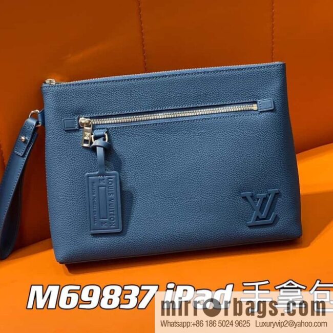 [Premium‑quality] M69837 dark blue, full leather clutch bag series iPad clutch bag M81375 military green M69837 black M69837 gray M82270 blue