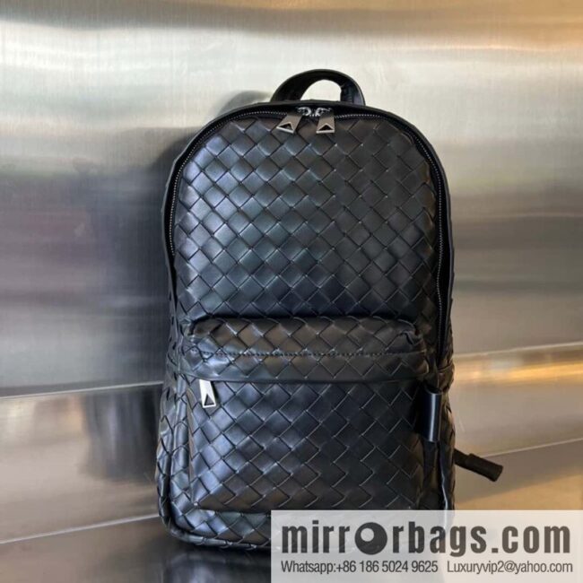 #Bv new men\'s backpack 730728 classic woven backpack model number: 730728 black