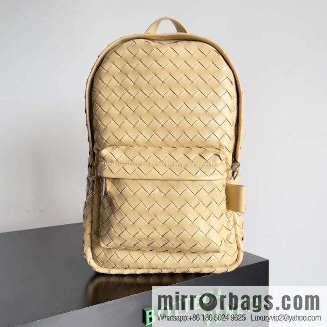 #Bv new men\'s backpack 730728 classic woven backpack model number: 730728 oat color