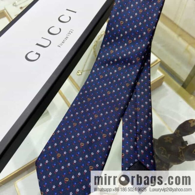IMG_8391-800x800zgcmnqbgliw93322_20250702012932.jpg GUCCI Gucci 100% Top Jacquard Silk Double G Flower Tie
