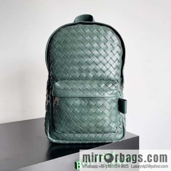 #Bv new men\'s backpack 730728 classic woven backpack model number: 730728 turquoise green