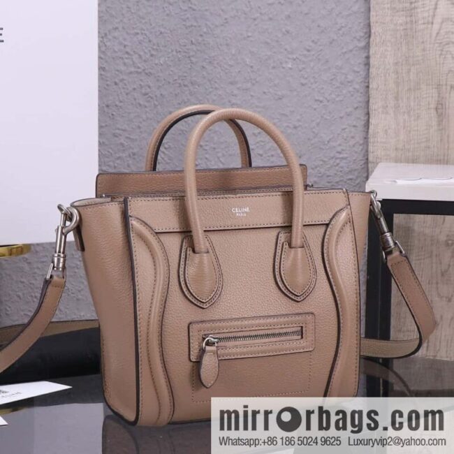 [Premium quality, all-steel hardware] Celine nano Luggage smiley face bag, model 168243