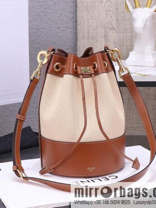 [Premium quality, all-steel hardware] CABAS MARIN small fabric Wagyu leather (fabric) drawstring bag, number: 113082EZR.02NT
