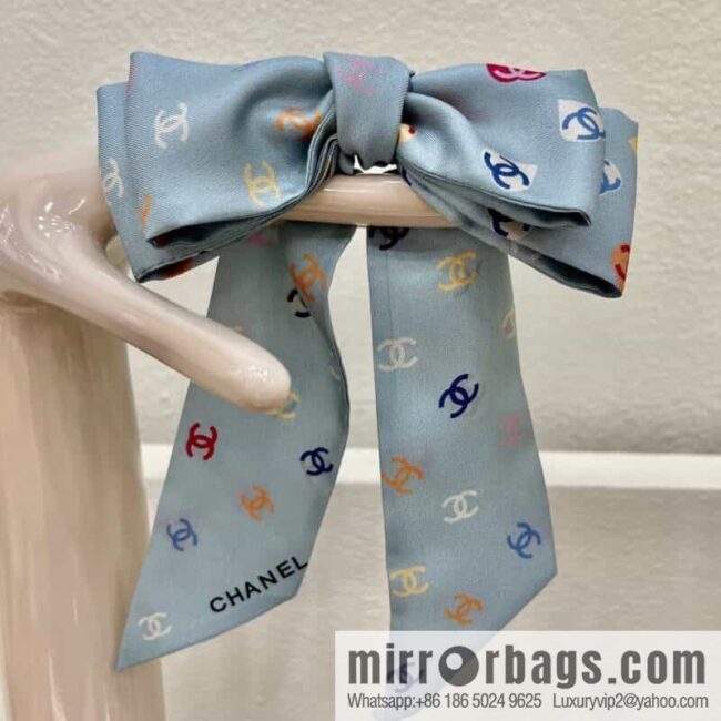 Chanel Xiaoxiang Twiily 100% Silk Silk Hair Band Ribbon AA7447