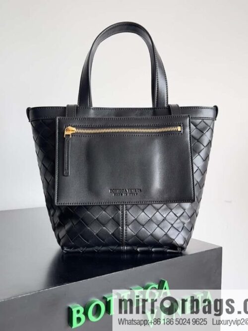 IMG_9798-800x800e24b3x5crlg71018_20250719030727.jpg BV early autumn new tote Intrecciato woven tote handbag, model number: 754916 black