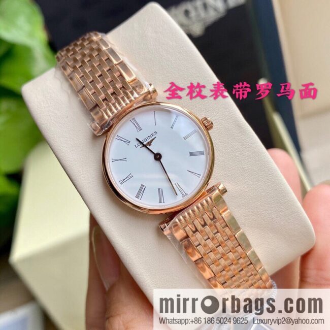 Ultra-thin 4mm~ Longines Garland Series - Elegant Luxury Ladies Quartz Watch