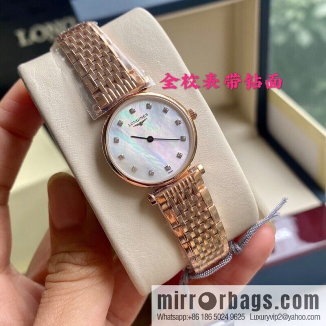 Ultra-thin 4mm~ Longines Garland Series - Elegant Luxury Ladies Quartz Watch