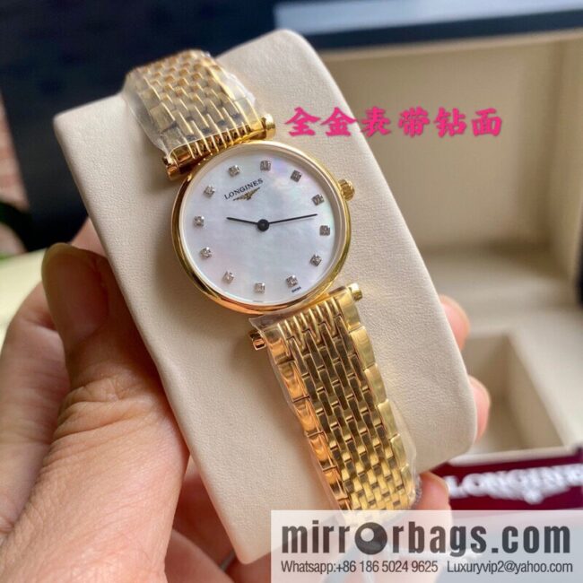 Ultra-thin 4mm~ Longines Garland Series - Elegant Luxury Ladies Quartz Watch
