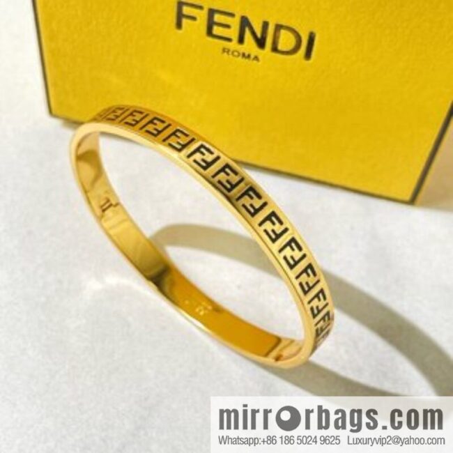 Fendi FF gold bracelet