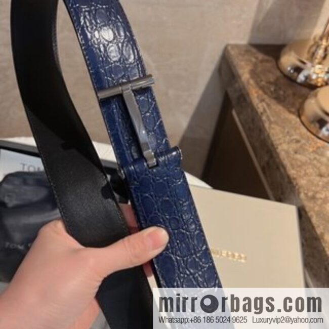 TOMFORD Tom Ford, Men\'s T-Buckle Double-Sided Belt 4.0cm