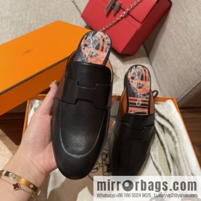 HERMES Hermès 2022 Latest Loafers Half-tow Catena Muller Shoes