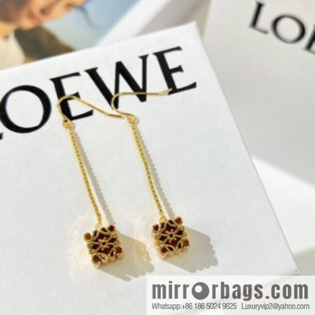 LOEWE long mooncake stud earrings