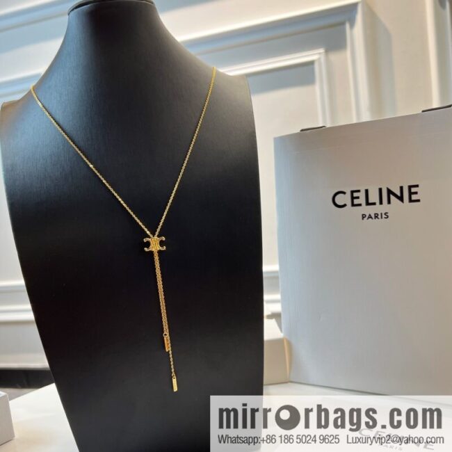 Celine Arc de Triomphe fringed necklace earrings