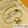 Louis Vuitton lv crystal monogram bracelet stud earrings