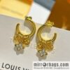Louis Vuitton lv crystal monogram bracelet stud earrings