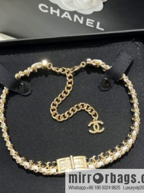 i1658486798_3725_1-800x800rtl1oytysht12357_20250716004531.jpg New ☑️ Chanel double c black leather rope lock neck chain necklace choker