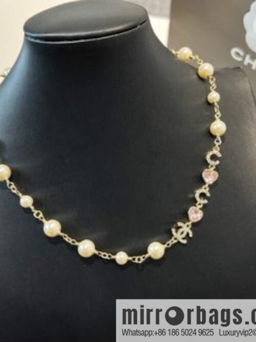 i1661173330_6808_3-800x8001ow0hbrfk1p8028_20250716000724.jpg New ☑️ Chanel double c pearl coco pink peach heart love necklace neck chain