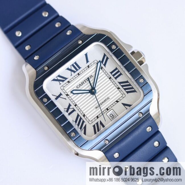 i1661524014_2306_1-800x800zqmufv0sdch96527_20250702024623.jpg New GF Santos Tape Blue PVD Plated Bezel MIYOTA9015 Self-winding Movement