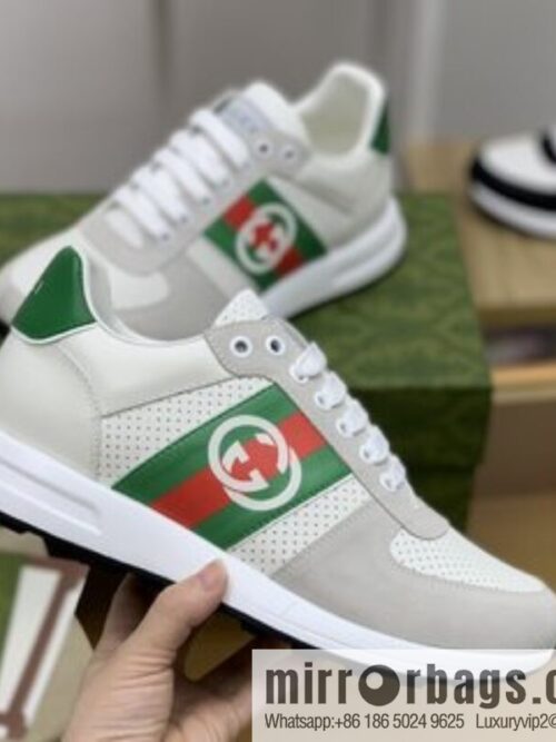 i1664164492_6762_4-800x800sfajsaz0ngd60407_20250719005053.jpg Gucci Gucci red and green webbings color matching double G men\'s sports running shoes